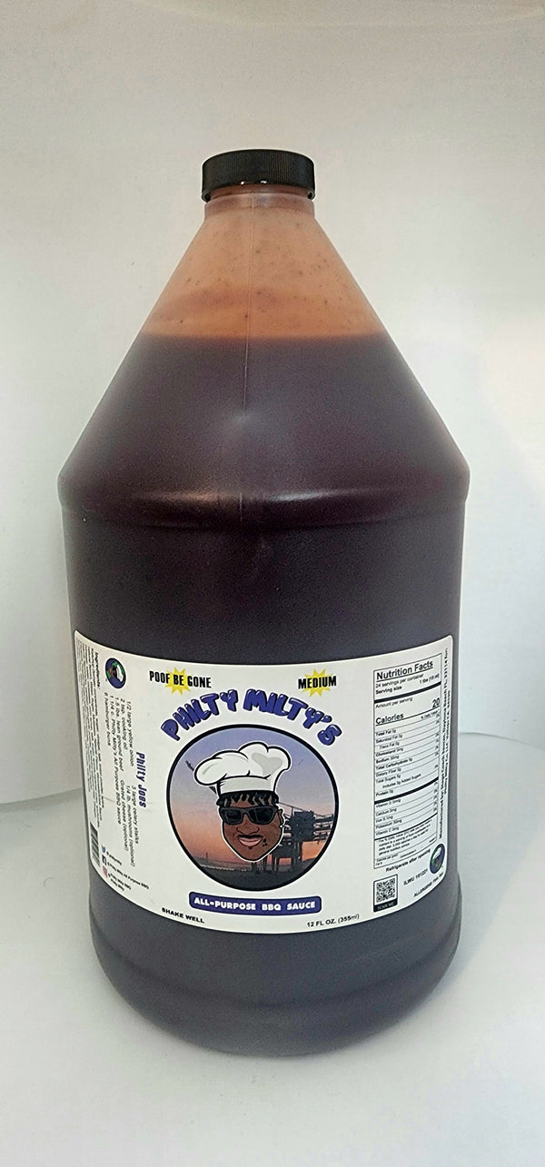 Philty Milty All Purpose Barbecue Sauce 1 Gallon 128 oz Poof Be Gone